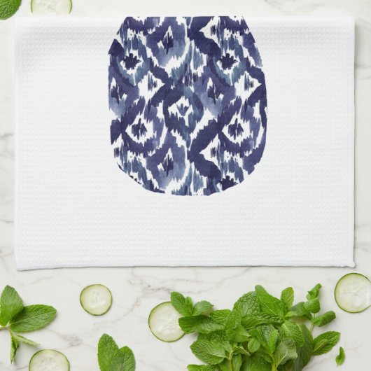 Blauwe ananas keukenhanddoek (Gevouwen)