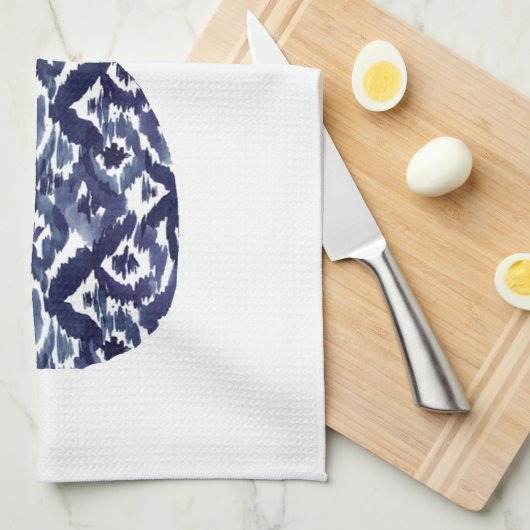 Blauwe ananas keukenhanddoek (Quarter Fold)