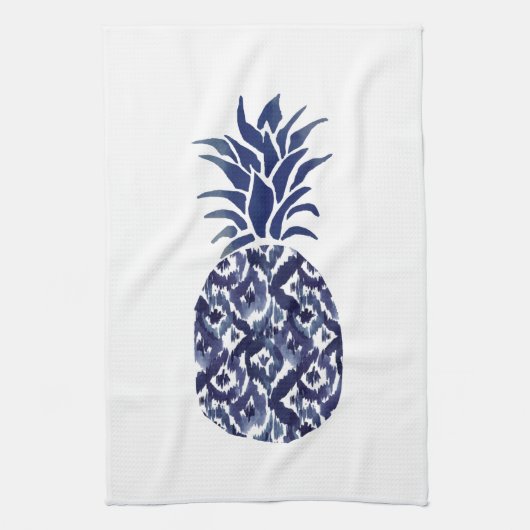 Blauwe ananas keukenhanddoek (Verticaal)