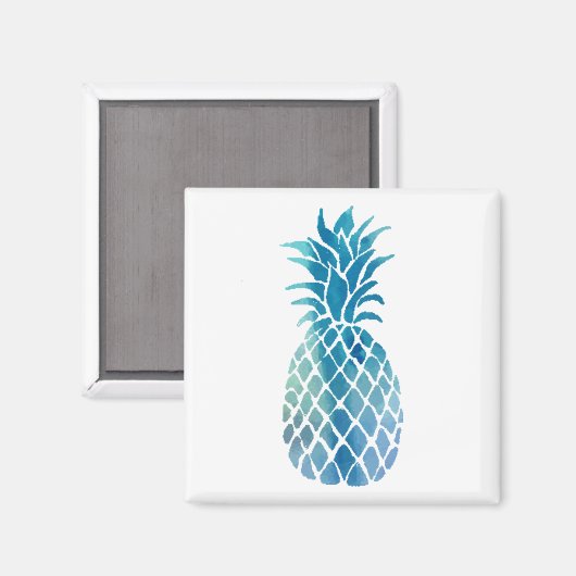 blauwe ananas magneet (Voorkant / Achterkant)