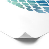 blauwe ananas poster (Hoek)