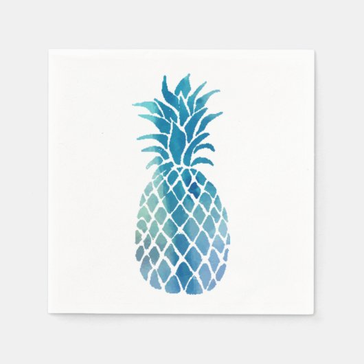blauwe ananas servetten (Voorkant)