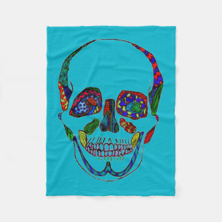 Blauwe anatomaire suikerrietvlek fleece deken