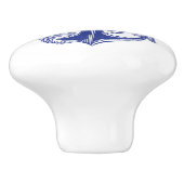 Blauwe  Anchor Knob Keramische Knop (Zijkant)
