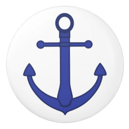 Blauwe anchor Nautical Threadinet Knob Keramische Knop