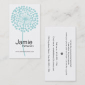 Blauwe andelion ventilator Verticale Visitekaartje (Voorkant / Achterkant)