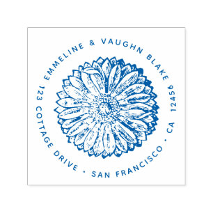 Blauwe Anemone Bloem Retouradres Botanisch Zelfinktende Stempel