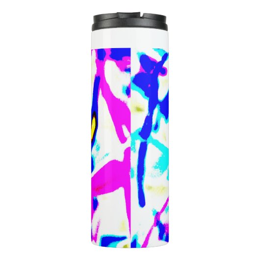 blauwe anemone thermosbeker (Achterkant)