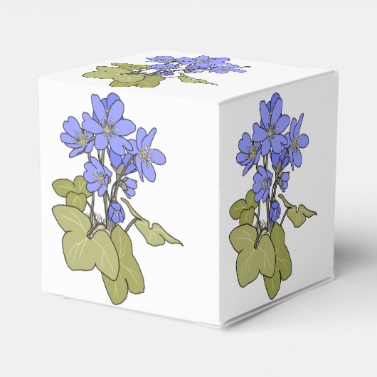 Blauwe anemonen op wit bedankdoosjes (Achterkant)