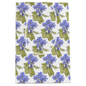 Blauwe anemonen op wit medium cadeauzakje (Voorkant)