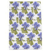 Blauwe anemonen op wit medium cadeauzakje (Achterkant)