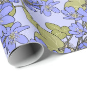 Blauwe Anemones Cadeaupapier (Rol Hoek)
