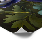 Blauwe Anemoon Bloemen Kunstprint Poster (Hoek)