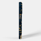 Blauwe Anemoon Bloemig Goud Design Case-Mate iPhone Case (Achterkant / Rechts)