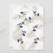 "Blauwe anemoon bloesems: bloemenbruiloft" Save The Date (Achterkant)