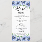 Blauwe Anemoon en Eucalyptus Menu (Achterkant)