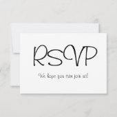 Blauwe Anemoon en Eucalyptus Wedding RSVP (Achterkant)