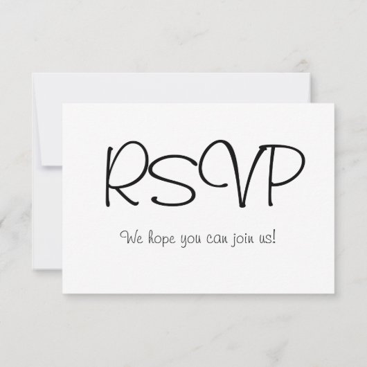 Blauwe Anemoon en Eucalyptus Wedding RSVP (Achterkant)
