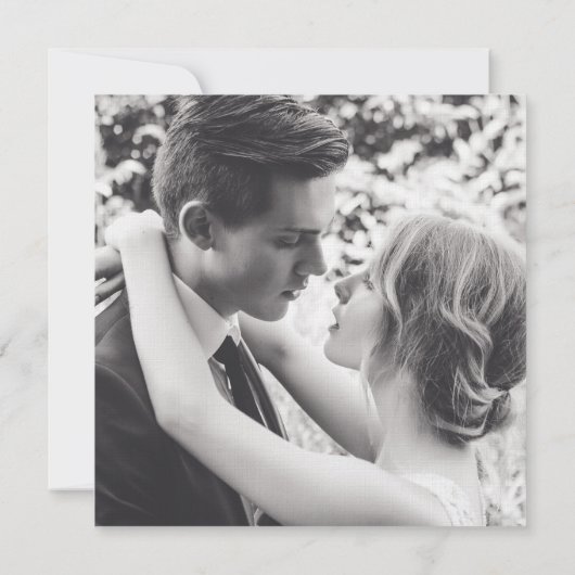 Blauwe anemoon gelukkig ooit na het huwelijksfeest kaart (Achterkant)