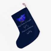 Blauwe Angel kerststaart voor verkoop Voeg naam to Kleine Kerstsok (Achterkant (Hangend))