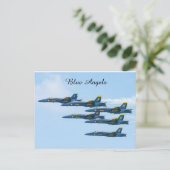 Blauwe Angels in formatie Briefkaart (Staand voorkant)