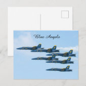 Blauwe Angels in formatie Briefkaart (Voorkant / Achterkant)