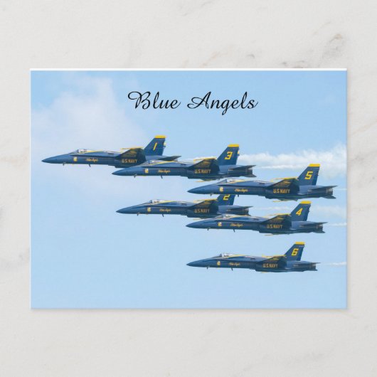 Blauwe Angels in formatie Briefkaart (Voorkant)