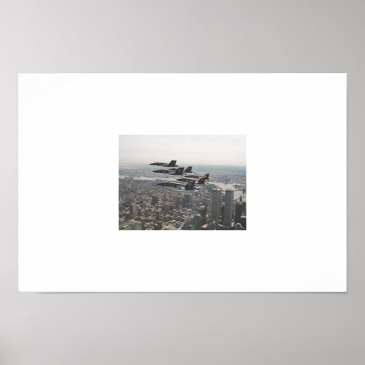 Blauwe Angels over de Twin Towers Poster (Voorkant)