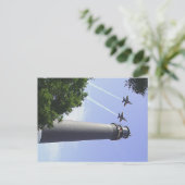 Blauwe Angels over de vuurtoren van Pensacola Briefkaart (Staand voorkant)