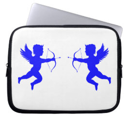 Blauwe Angels White Neopree Laptop Slapje 10 inch Sleeve
