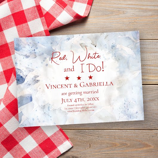 Blauwe Anjer Bloemen 4 juli bruiloft Save The Date