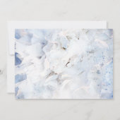 Blauwe Anjer Bloemen 4 juli bruiloft Save The Date (Achterkant)