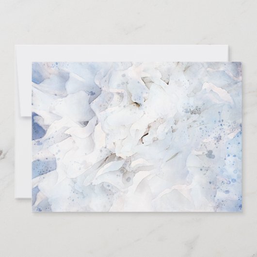 Blauwe Anjer Bloemen 4 juli bruiloft Save The Date (Achterkant)