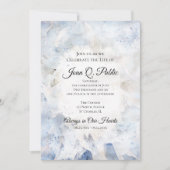 Blauwe anjer Tint Viering van het Leven Memorial Kaart (Voorkant)