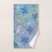 Blauwe anjers in  stijl bad handdoek (Handdoek)