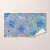 Blauwe anjers in  stijl bad handdoek (Handdoek)