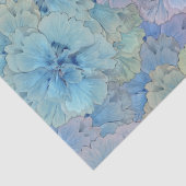 Blauwe anjers in stijl tissuepapier (Detail)