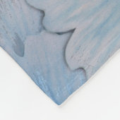 Blauwe anjers patroon in  stijl fleece deken (Hoek)