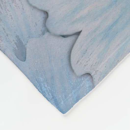 Blauwe anjers patroon in  stijl fleece deken (Hoek)