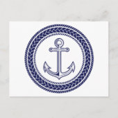 Blauwe Anker en Rope Briefkaart (Voorkant)