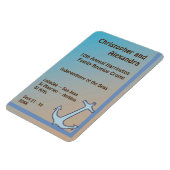 Blauwe Anker Kustkleuren Stateroom Deurmarkering Magneet (Linkerzijde)