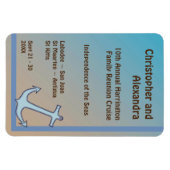 Blauwe Anker Kustkleuren Stateroom Deurmarkering Magneet (Horizontaal)