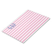 Blauwe anker Laurel Wreatroze stripes Notitieblok (Schuin)