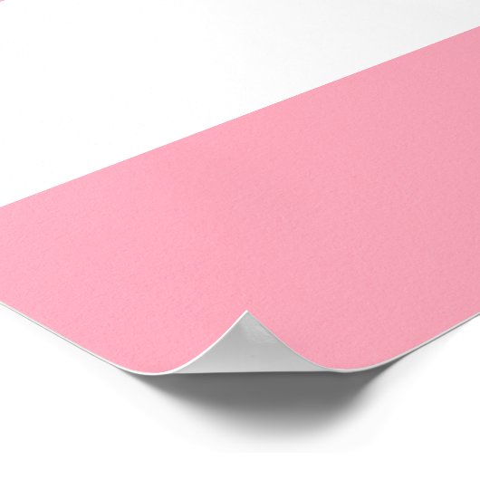 Blauwe anker op roze strepen poster (Hoek)