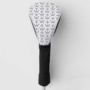 Blauwe Anker Paarse Zeeschelpen Gele Zeester Golfheadcover
