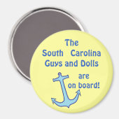 Blauwe Anker Stateroom Deurmarkering Magneet (Voorkant / Achterkant)