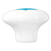 Blauwe Anker - zeewater, zeewater, zeebodem Keramische Knop (Zijkant)