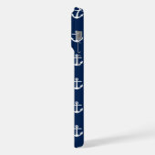 Blauwe Ankerpatroon iPhone Hoesje (Linkerkant)