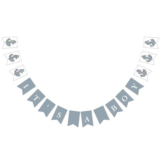 Blauwe ankers Jongen banner (Alle)