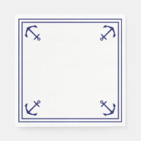 Blauwe ankers op wit